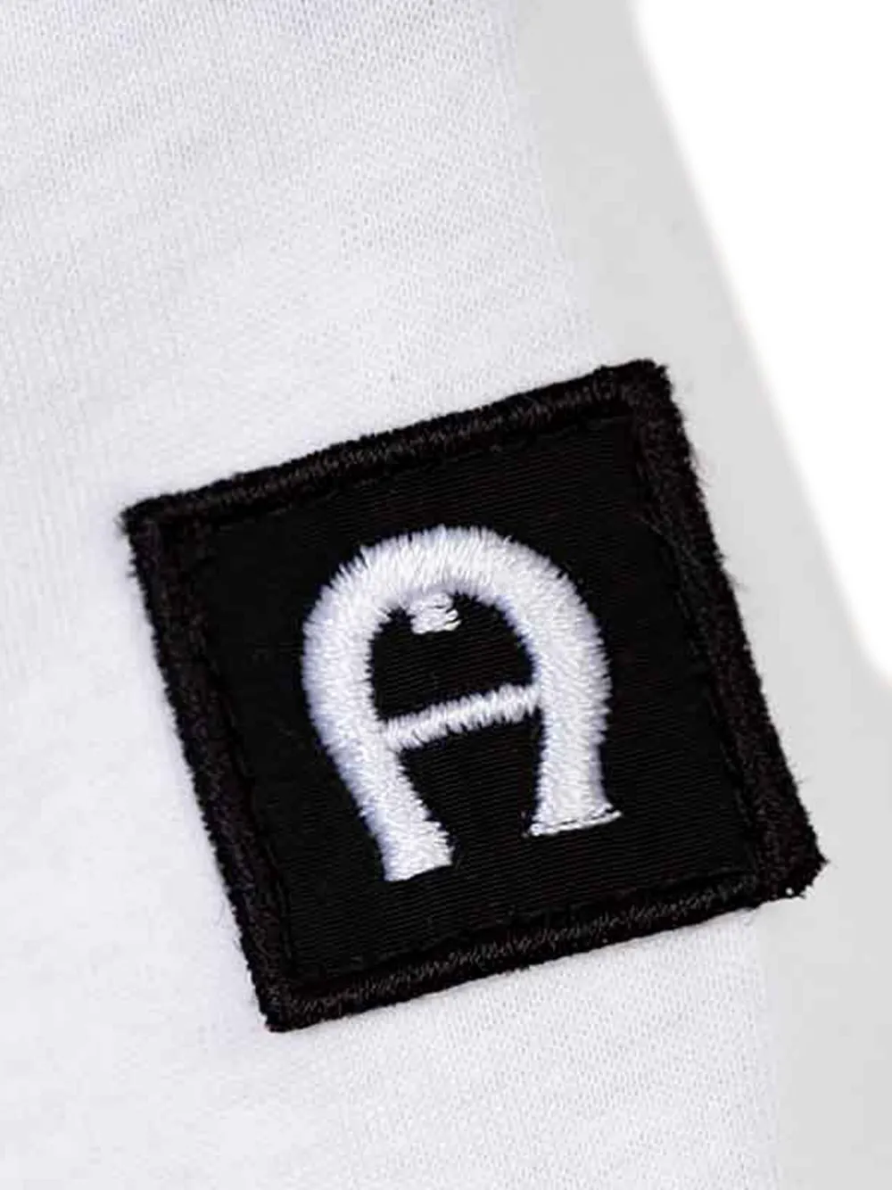 Aigner Kids T-shirt met logopatch Wit