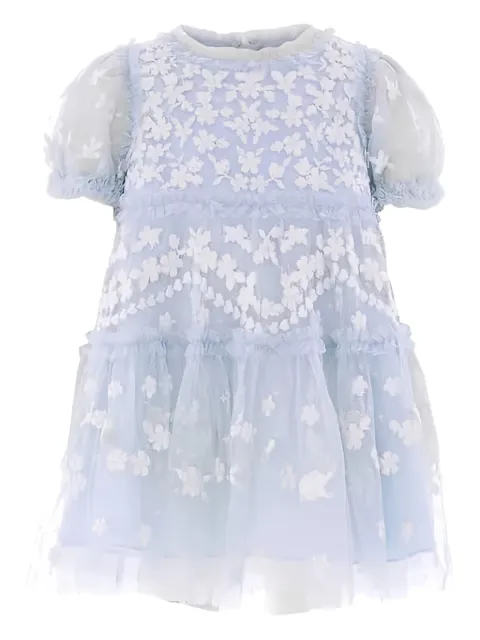 NEEDLE & THREAD KIDS vestido floral con volantes