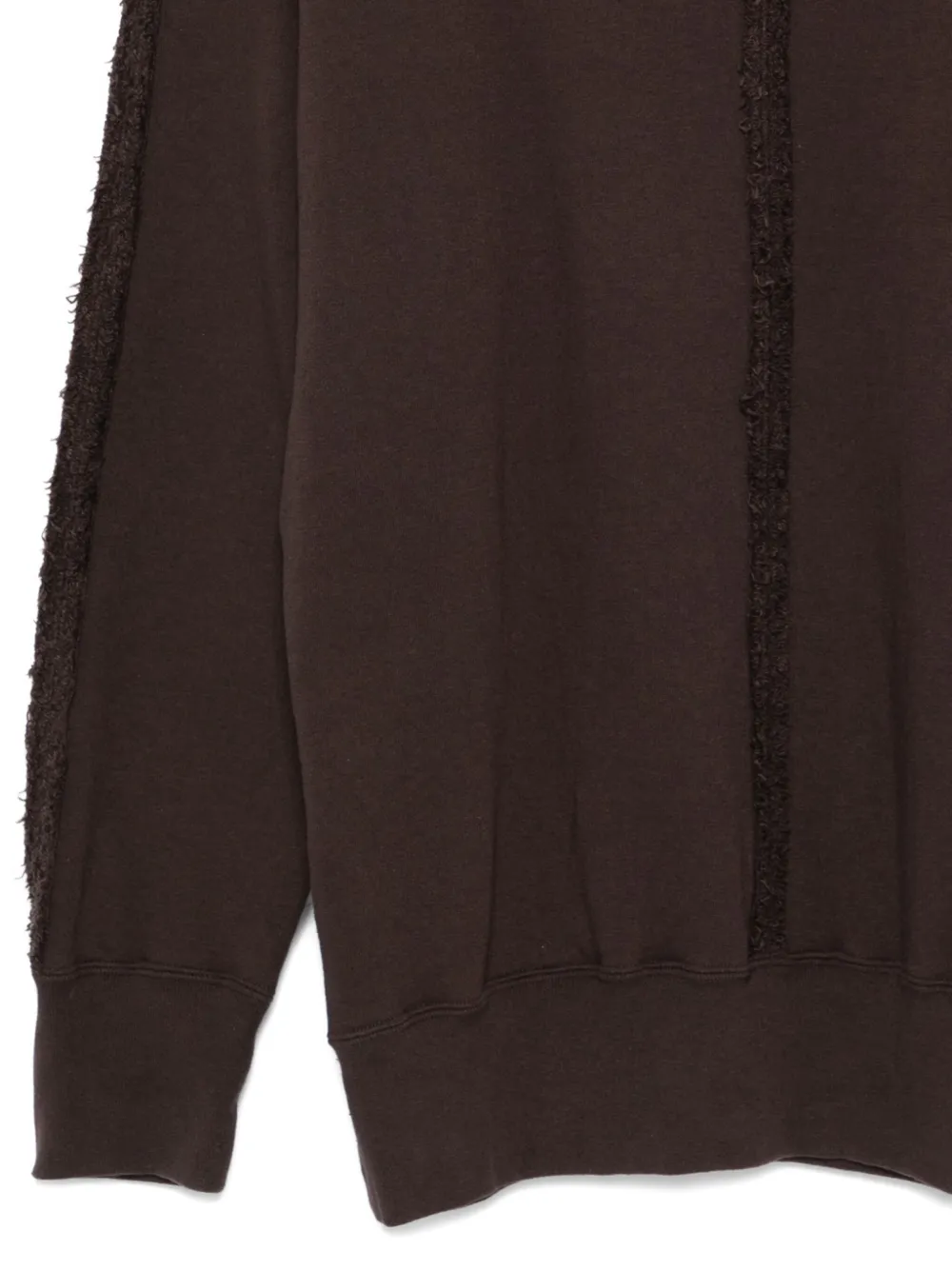 Comme des Garçons Homme Sweater met franje en vlakken Bruin