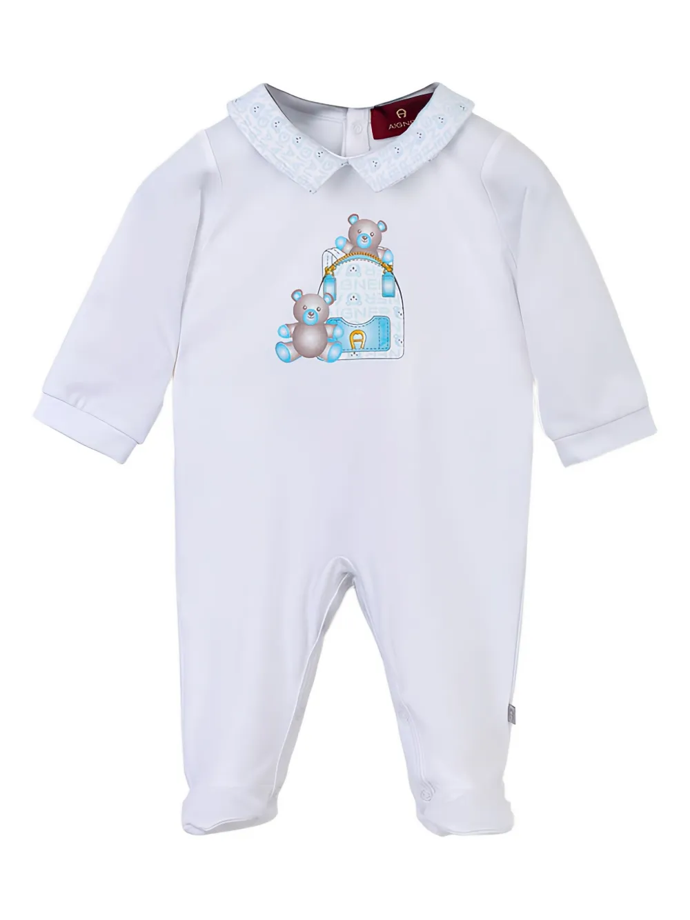 Aigner Kids Pyjama met grafische teddybeerprint Wit