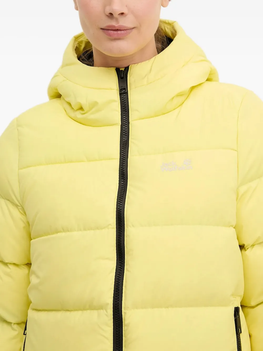 JACK WOLFSKIN Frozen Palace jas met ritssluiting en capuchon Geel