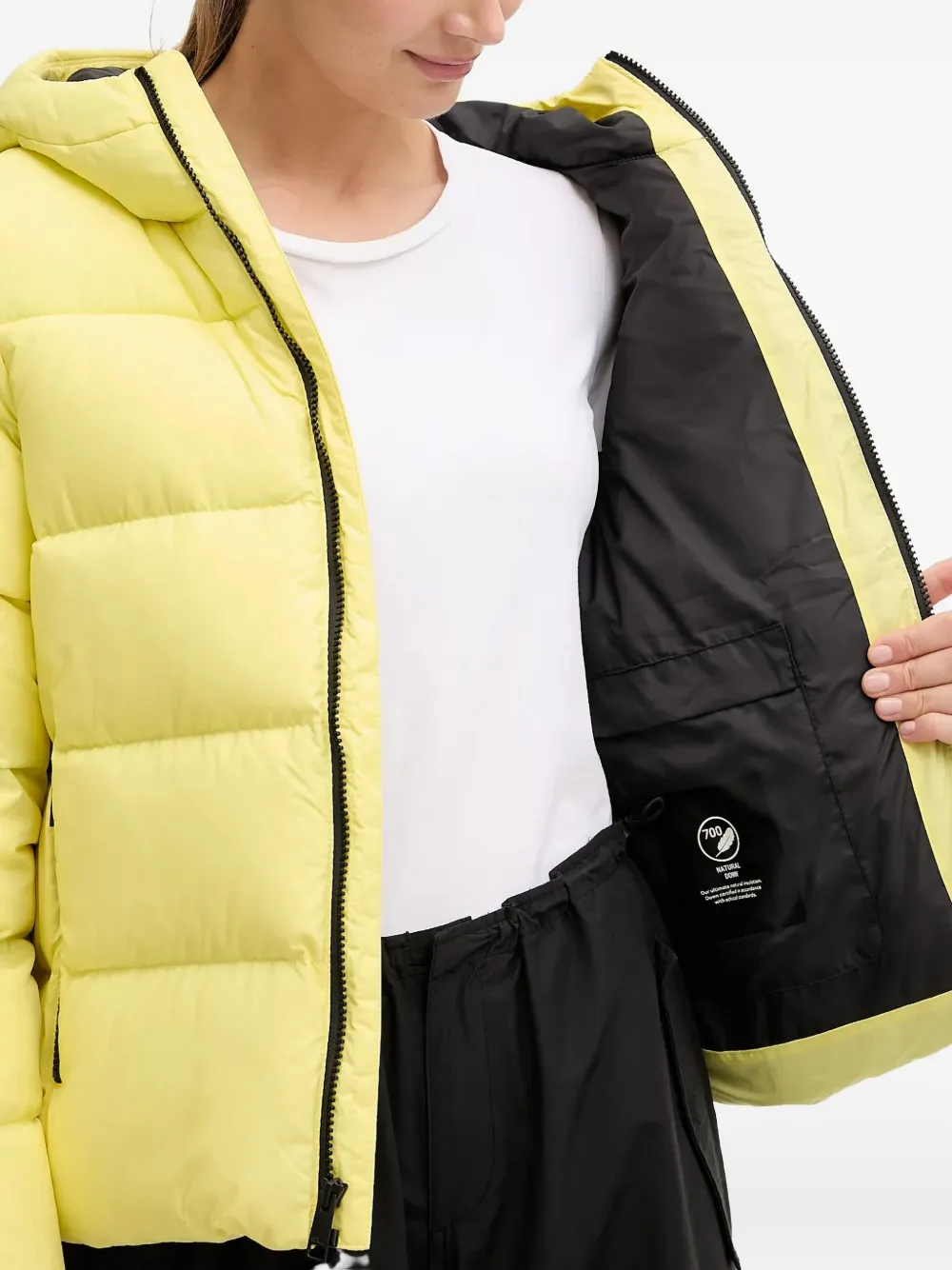 JACK WOLFSKIN Frozen Palace jas met ritssluiting en capuchon Geel