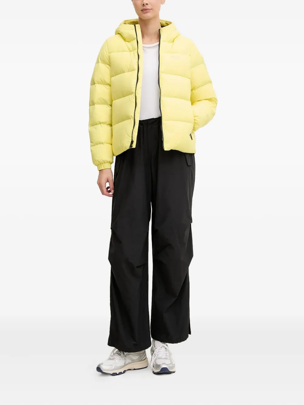 JACK WOLFSKIN Frozen Palace jas met ritssluiting en capuchon Geel