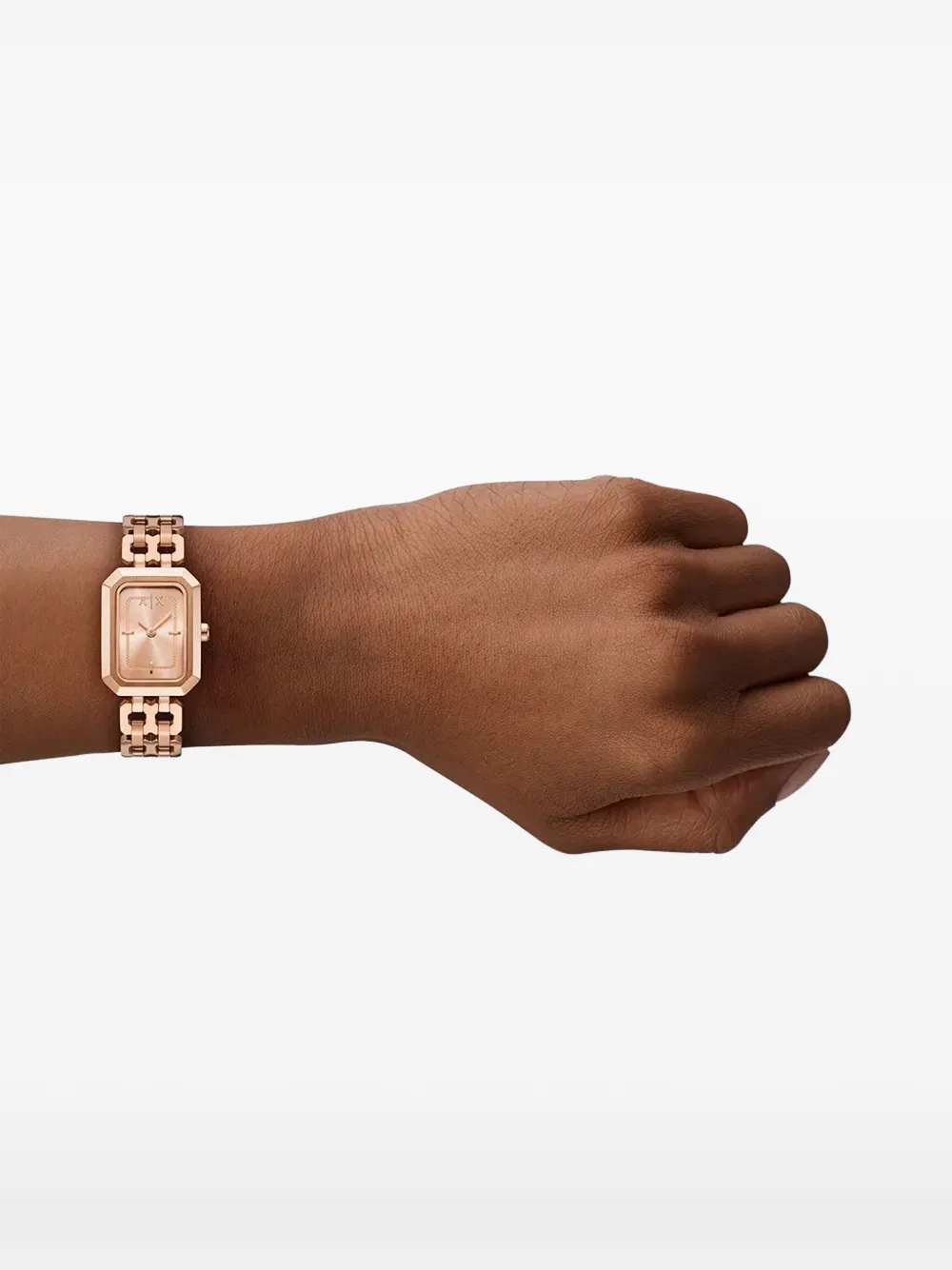 Armani Exchange rectangle-shape 44mm watch - Roze