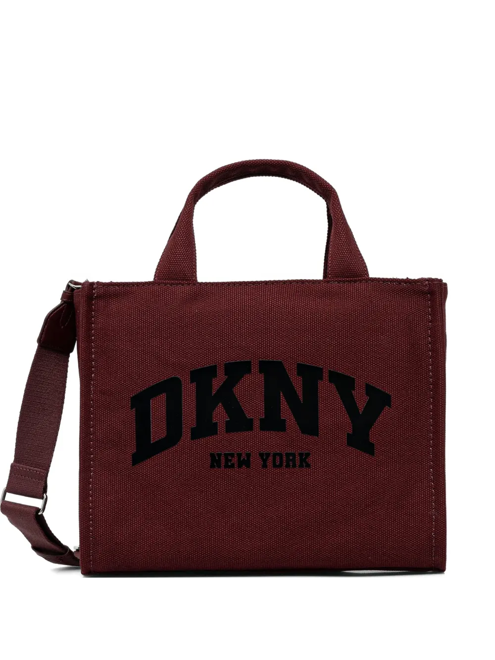 Dkny Medium Hadlee Logo-print Tote Bag In Burgundy