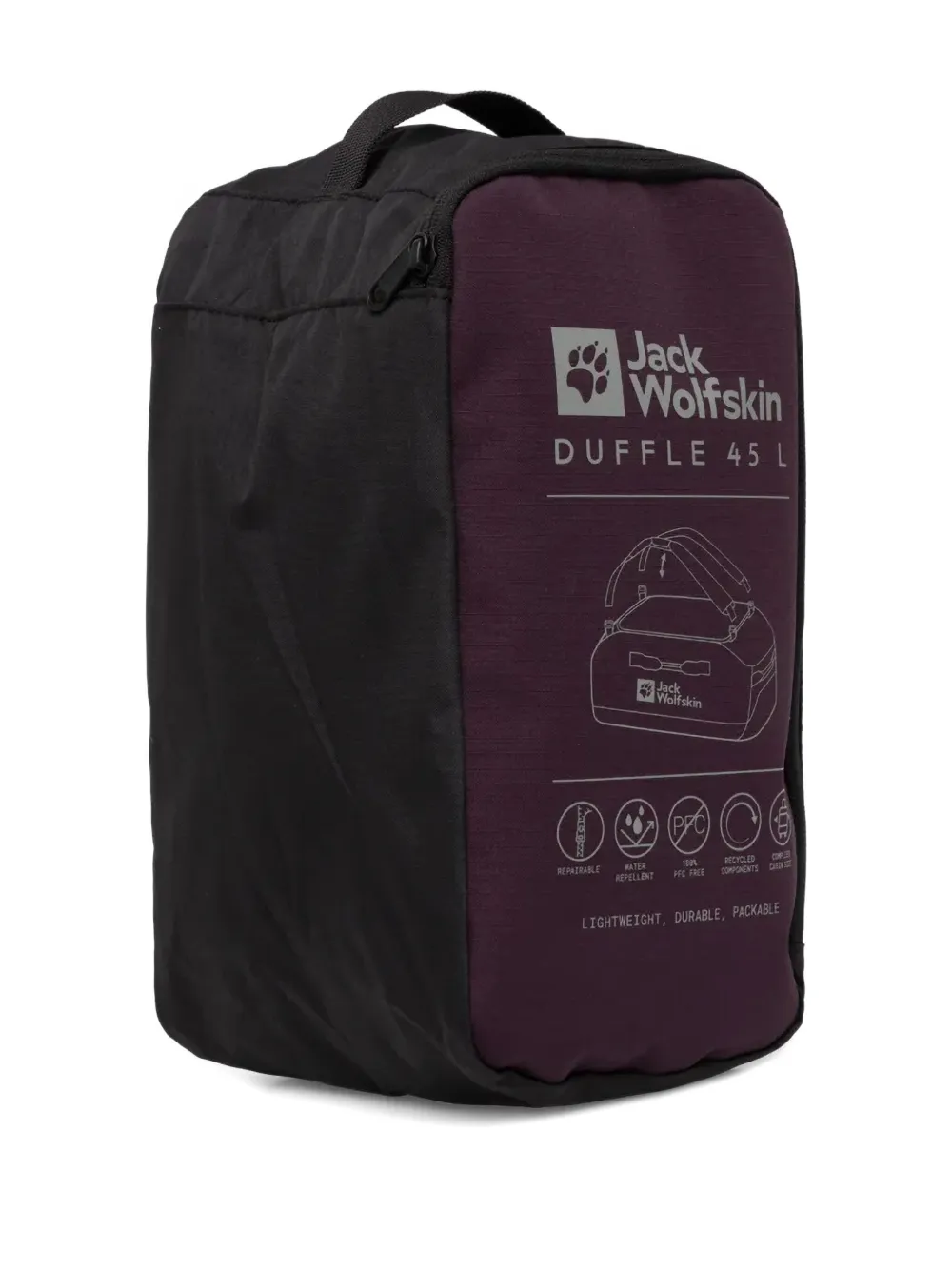 Jack Wolfskin Duffle Logo-print Luggage Bag In Purple