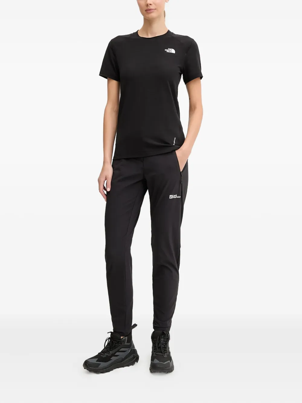 JACK WOLFSKIN Hikeout trainingsbroek met ritssluiting - Zwart