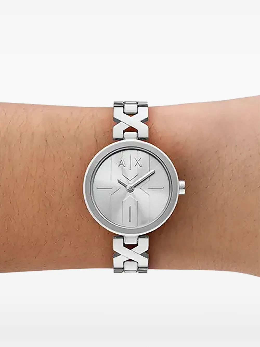 Armani Exchange round-shape 46mm watch - Zilver