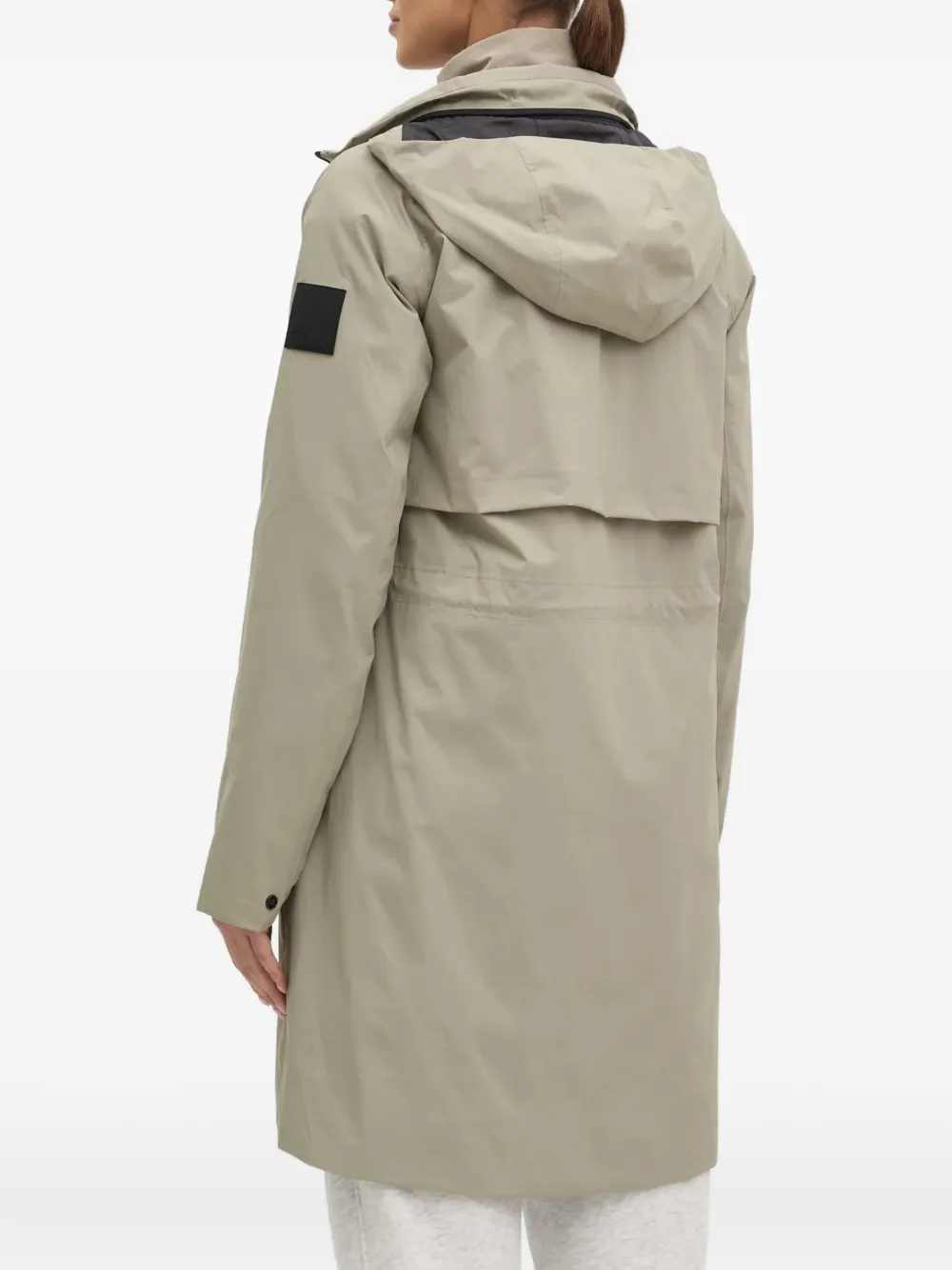 Jack Wolfskin Wellsee Hooded Trench Coat In Gray