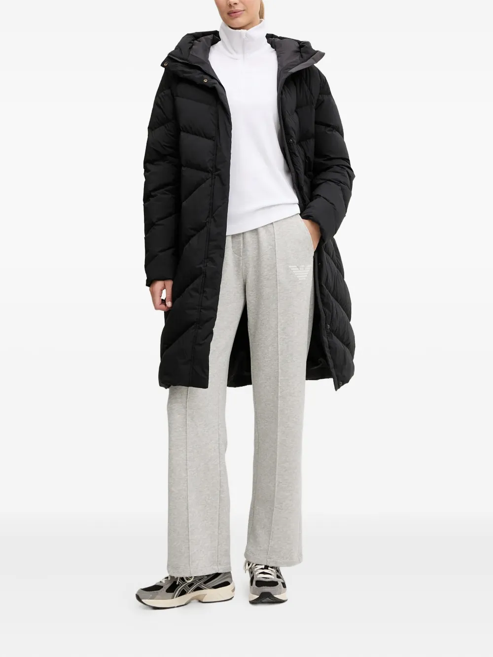 JACK WOLFSKIN Marienplatz quilted hooded coat - Zwart