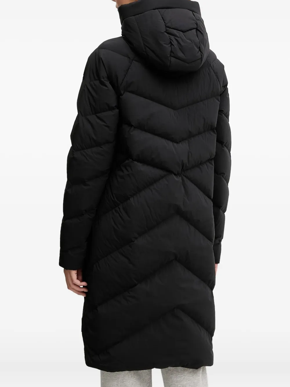 JACK WOLFSKIN Marienplatz gewatteerde jas met capuchon Zwart