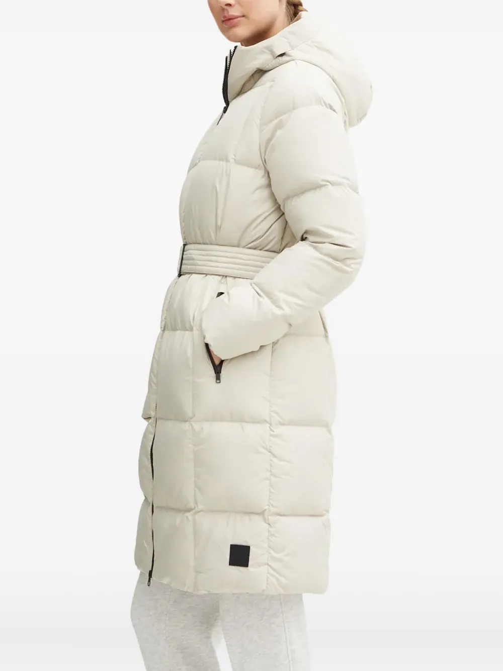 JACK WOLFSKIN Frozen Lake jas met capuchon en ceintuur Beige