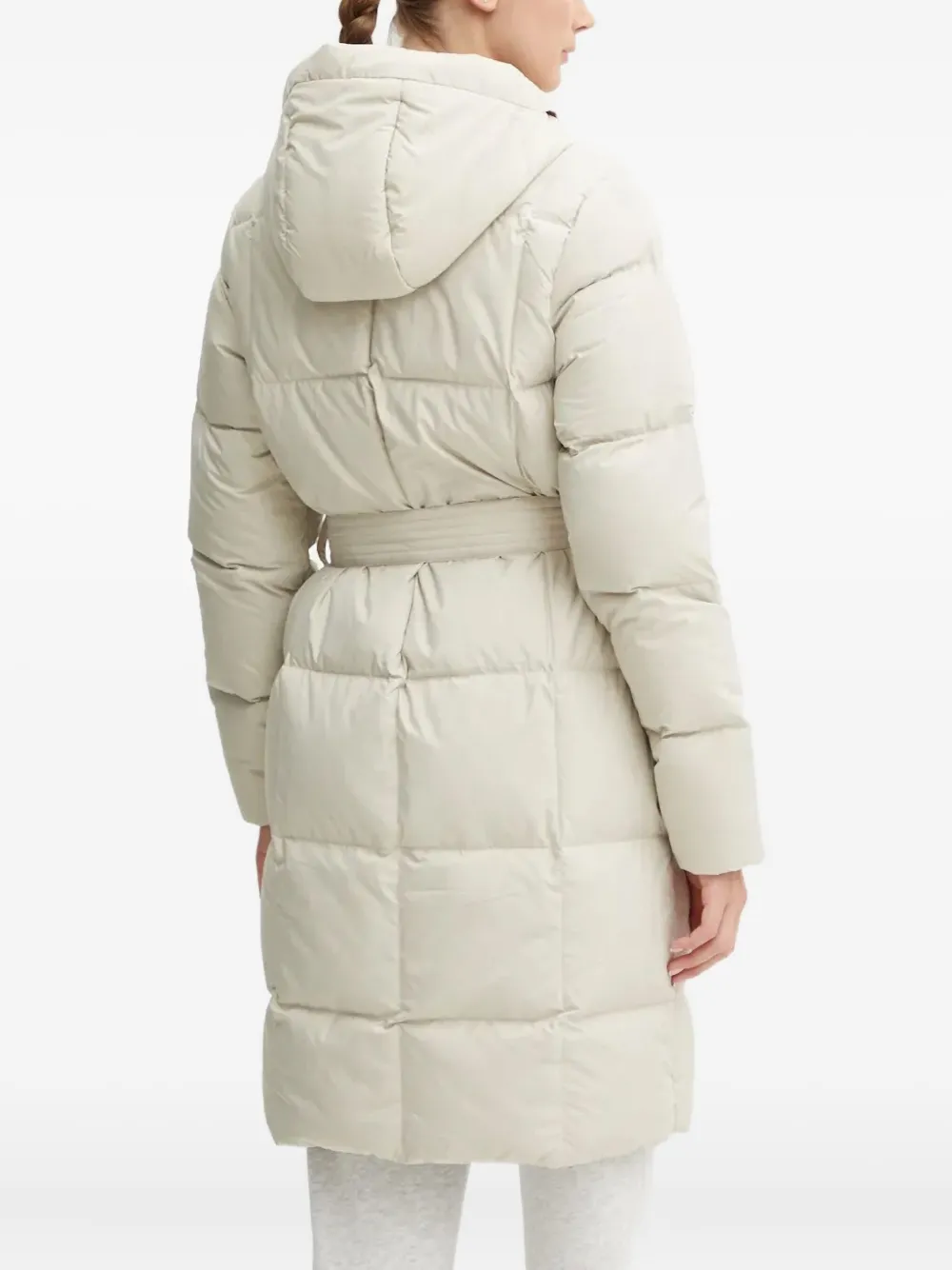 JACK WOLFSKIN Frozen Lake jas met capuchon en ceintuur Beige