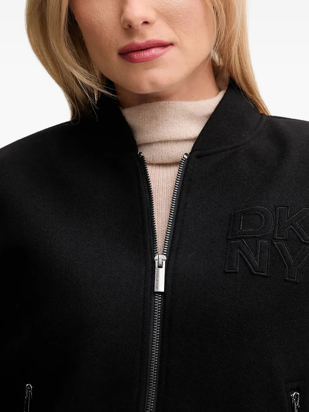 DKNY Bomberjack met ritssluiting Zwart