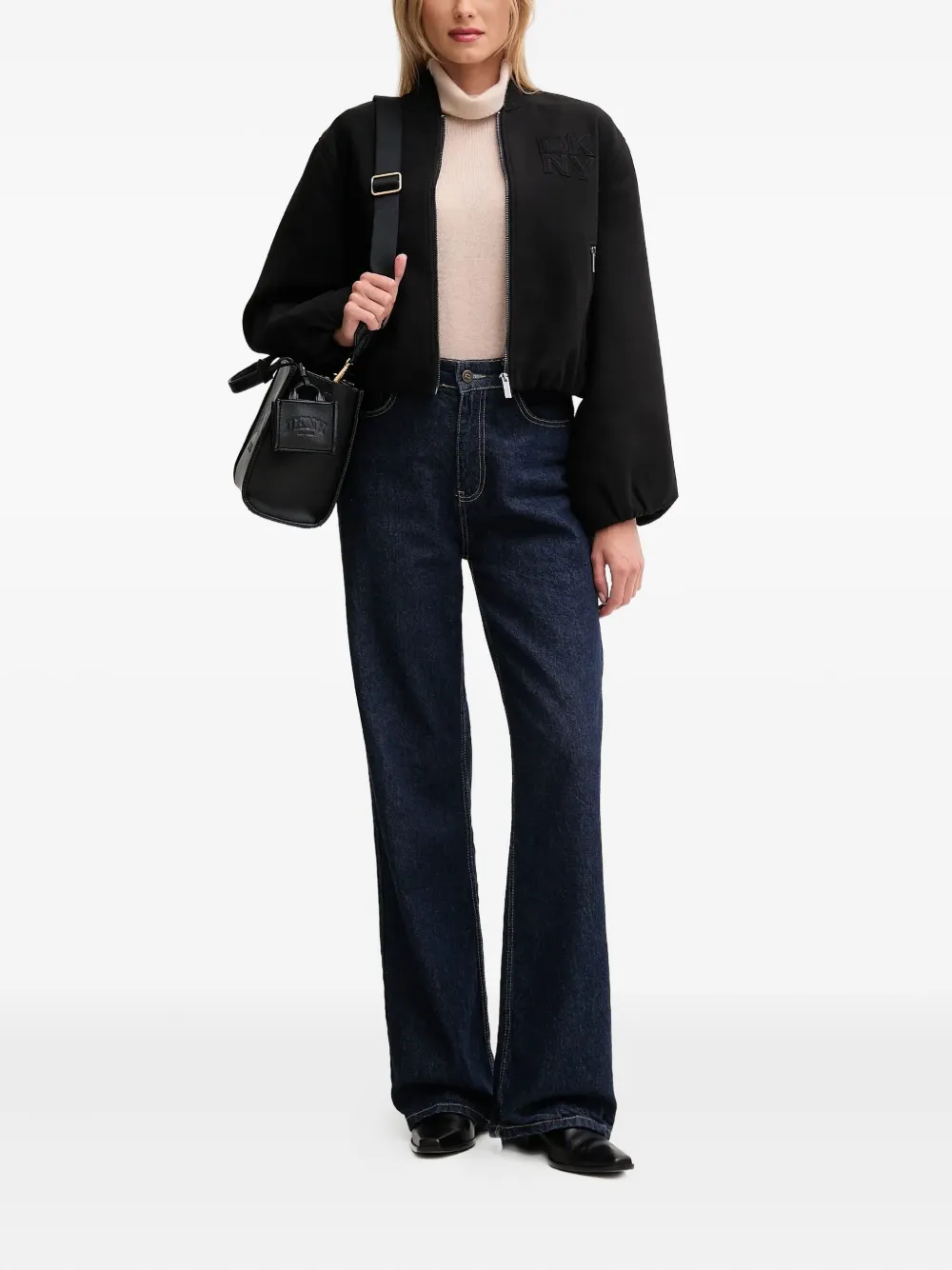 DKNY Bomberjack met ritssluiting Zwart