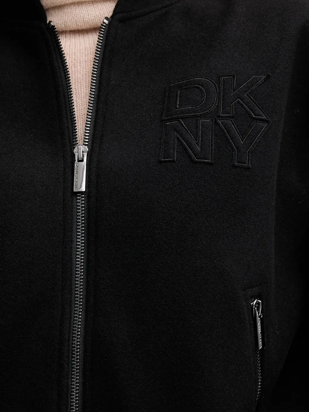 DKNY Bomberjack met ritssluiting Zwart