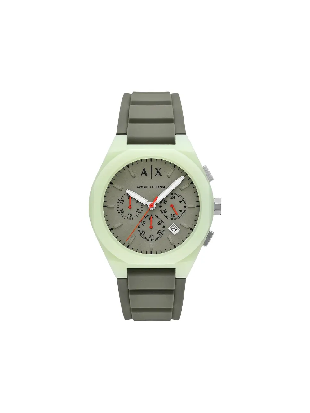 Armani Exchange Silicone Chronograph 44mm - Verde