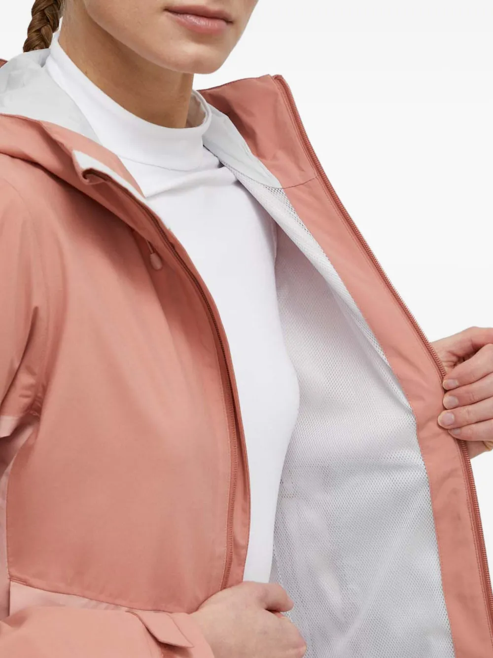 Jack Wolfskin Weiltal Hooded Colour-block Performance Jacket In Pink