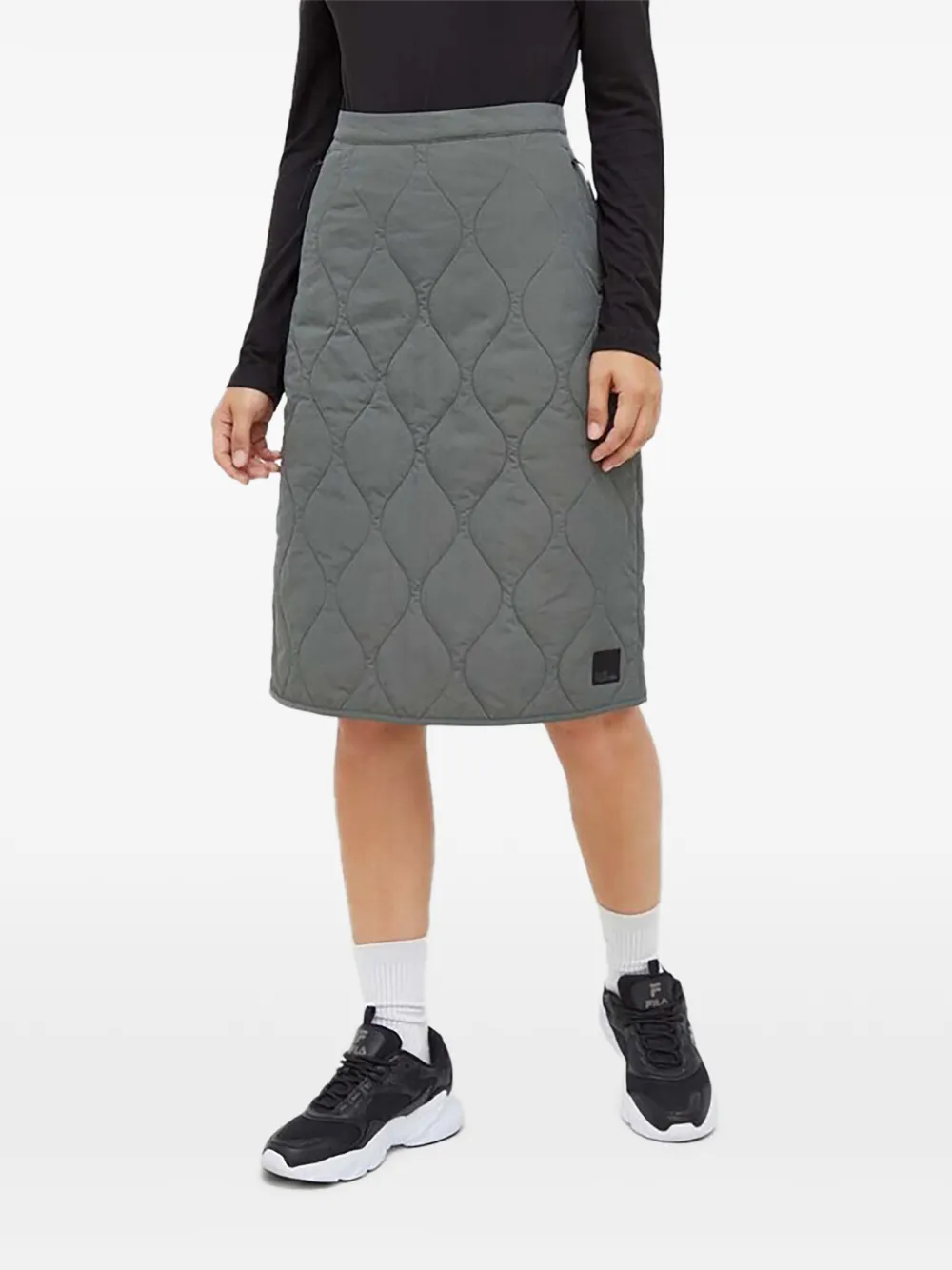 Jack Wolfskin Quilted Skirt In Gray