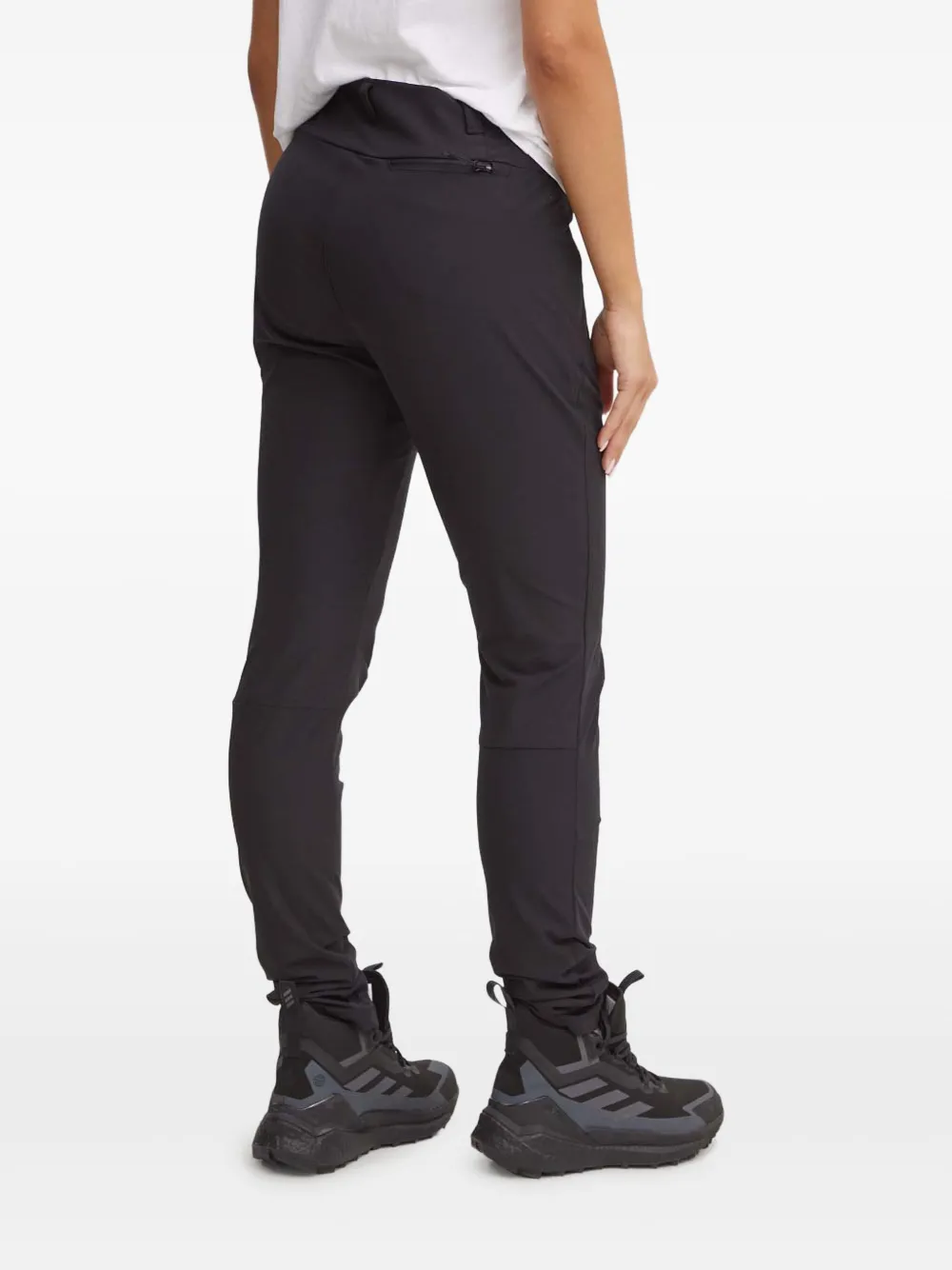 JACK WOLFSKIN Sportbroek met logoprint Zwart