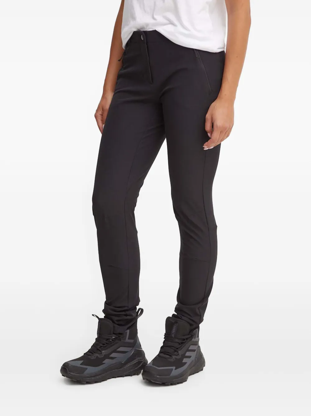 JACK WOLFSKIN black logo-print performance trousers - Schwarz