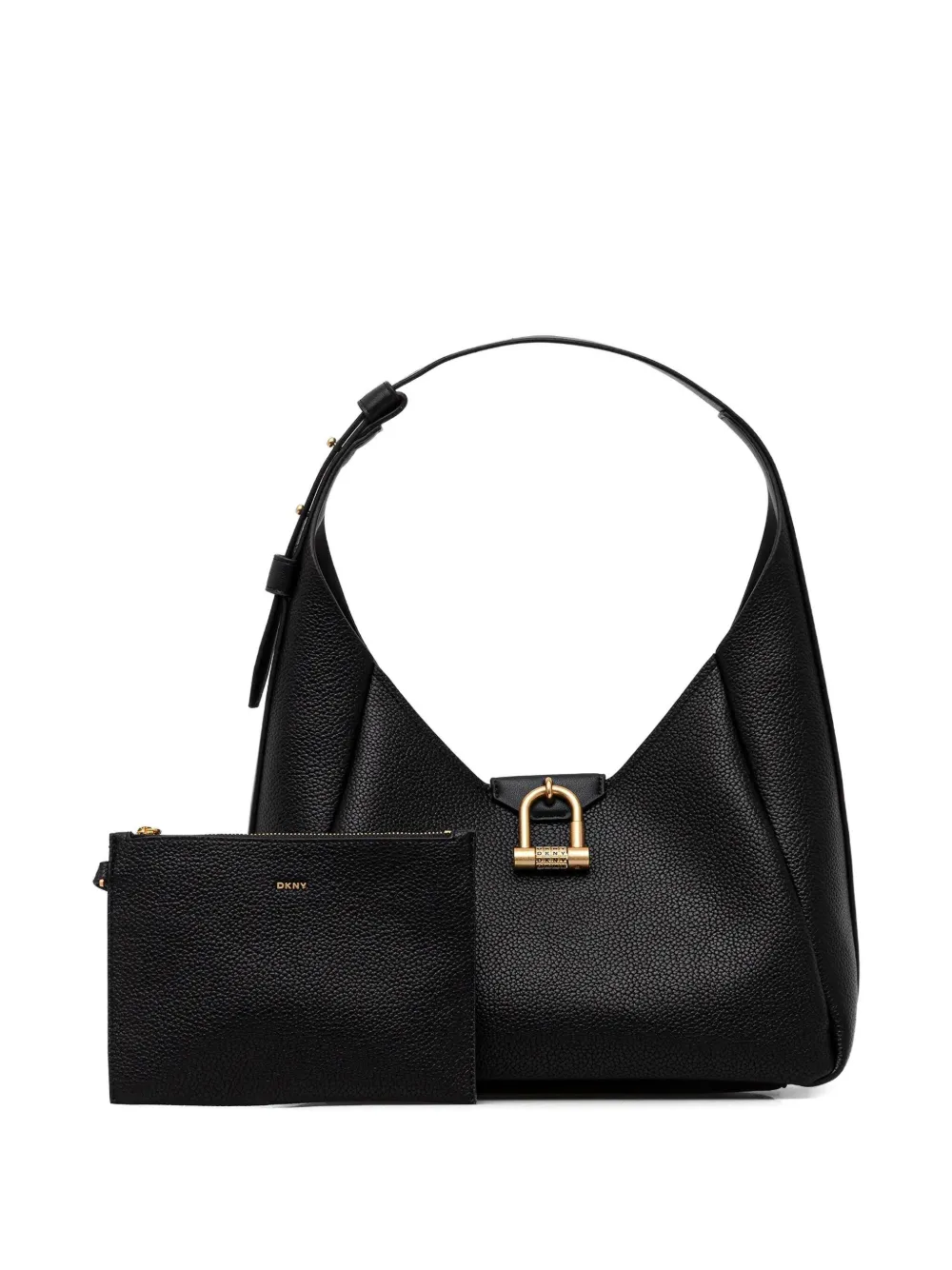 DKNY Karlie combination-lock shoulder bag - Zwart