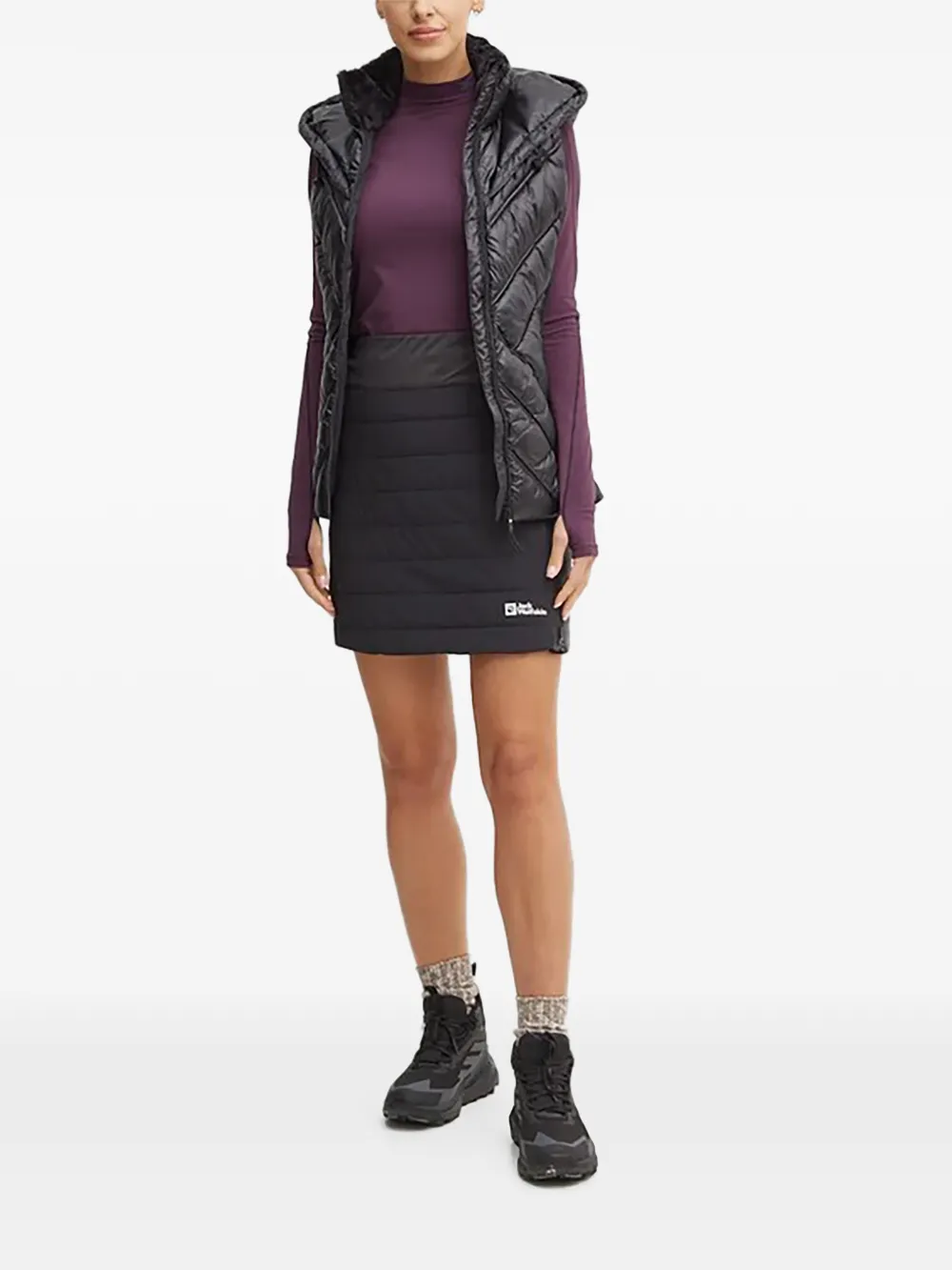  Jack Wolfskin Minifalda Alpspitze Acolchada - Negro 