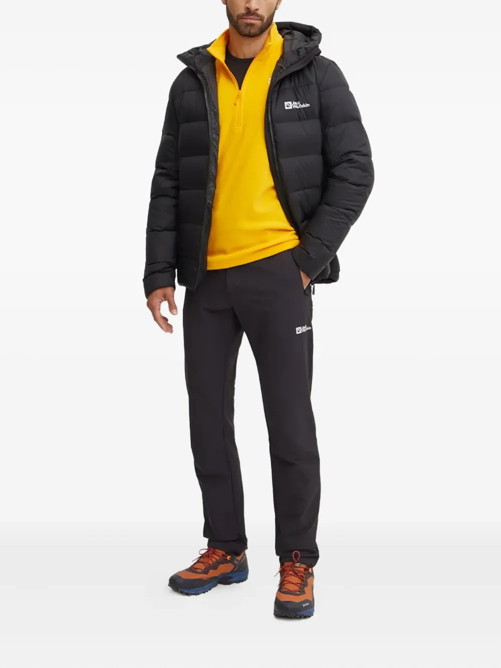 JACK WOLFSKIN Activate Thermic logo performance trousers - Zwart