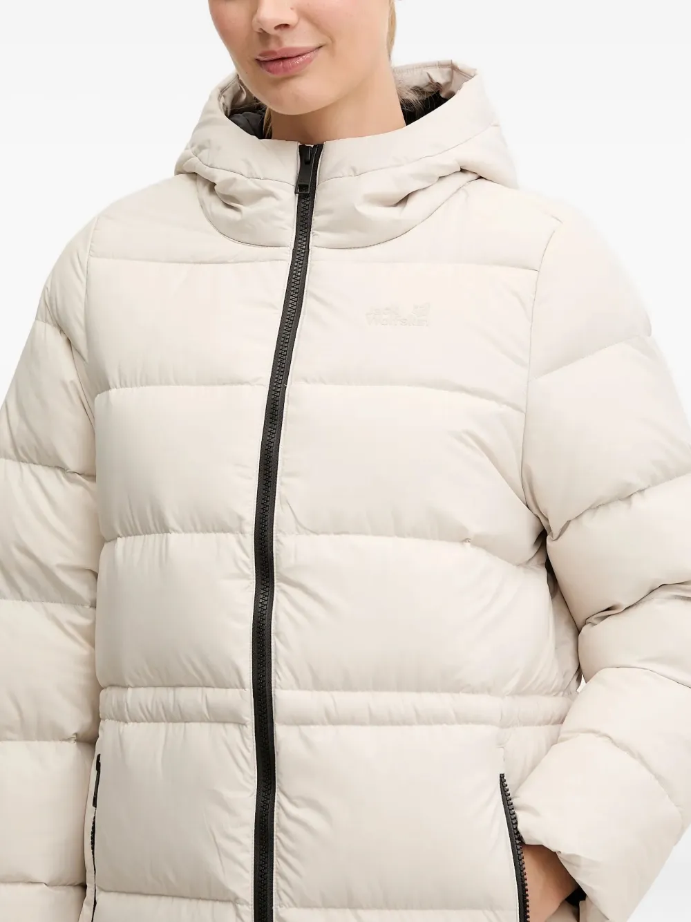 Jack Wolfskin Frozen Palace Hooded Coat In Neutral