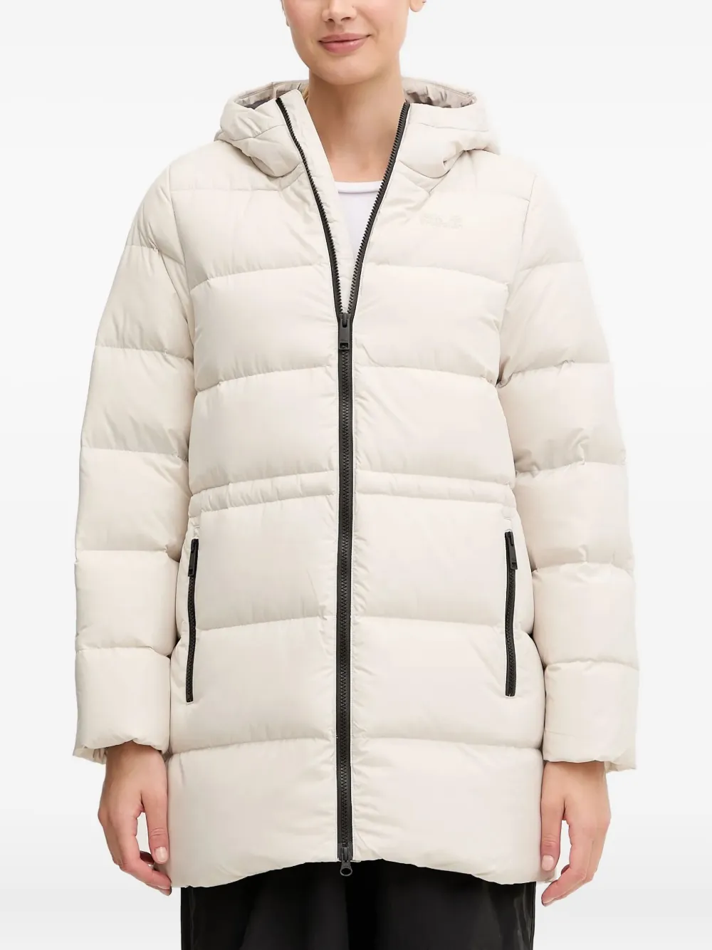 Jack Wolfskin Frozen Palace Hooded Coat In Neutral