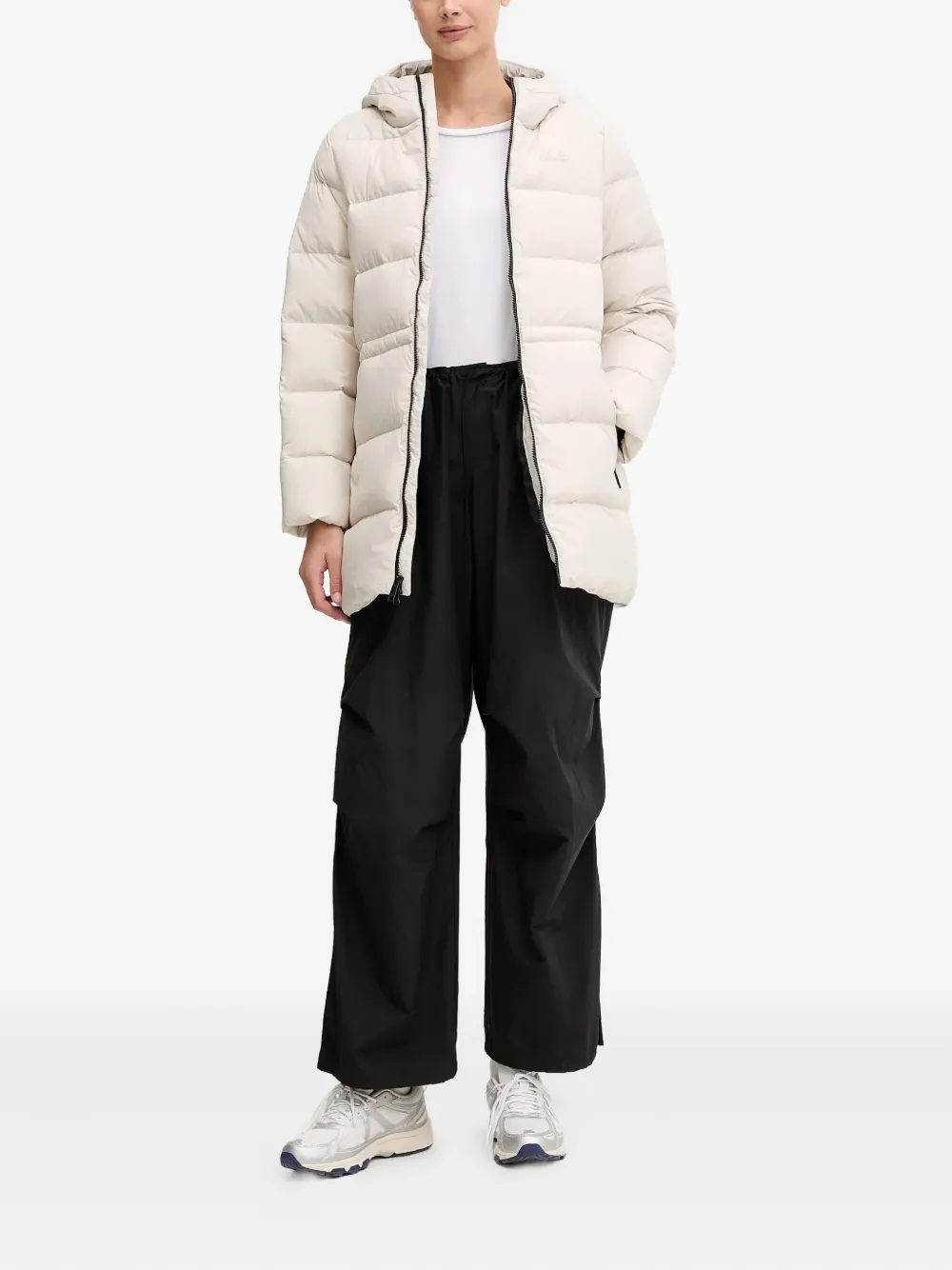 Jack Wolfskin Frozen Palace Hooded Coat In Neutral