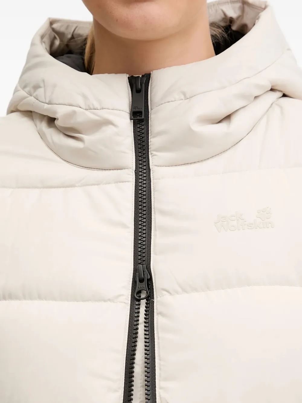 Jack Wolfskin Frozen Palace Hooded Coat In Neutral