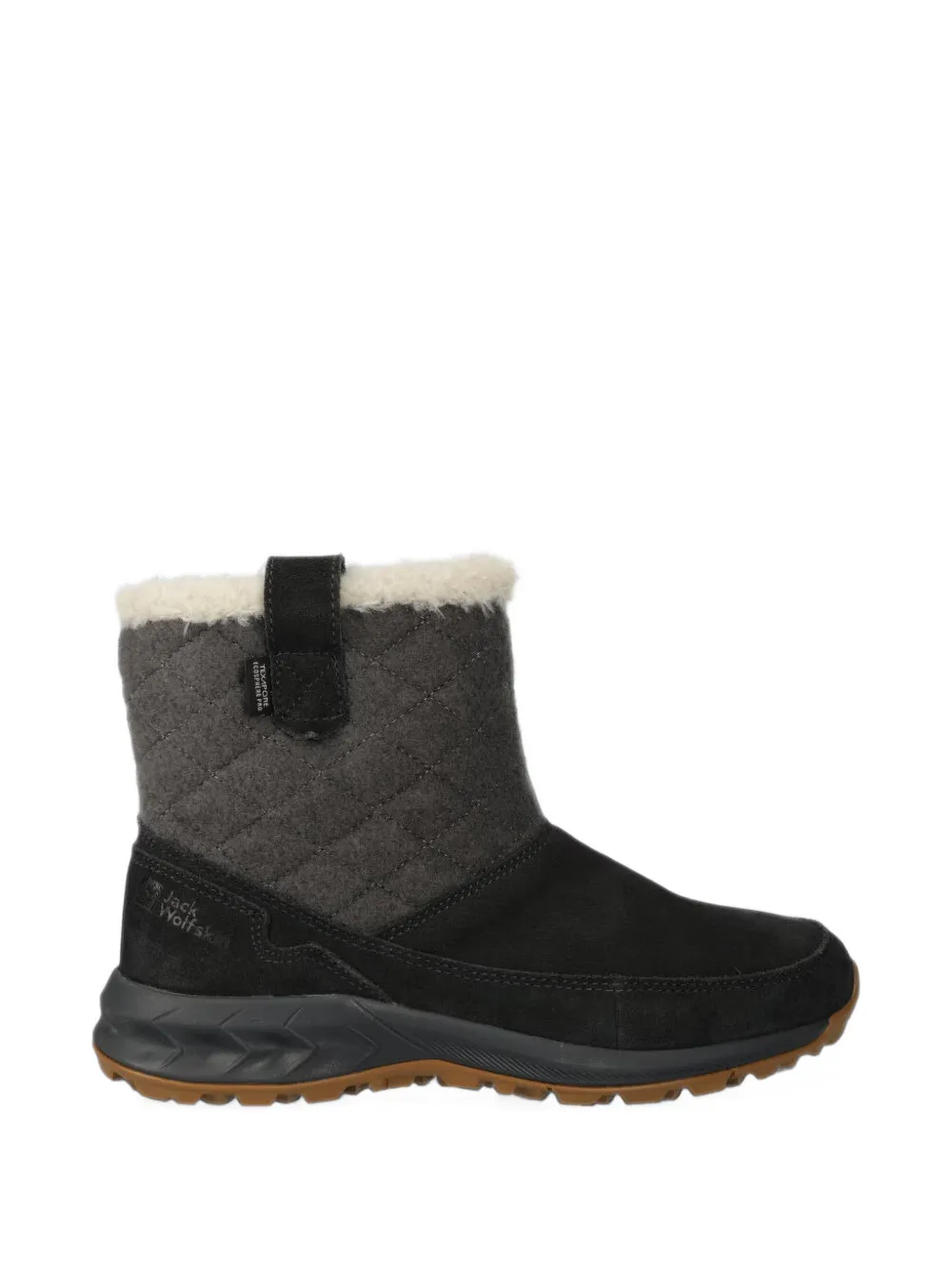 JACK WOLFSKIN quilted shearling-trim ankle boots - Schwarz