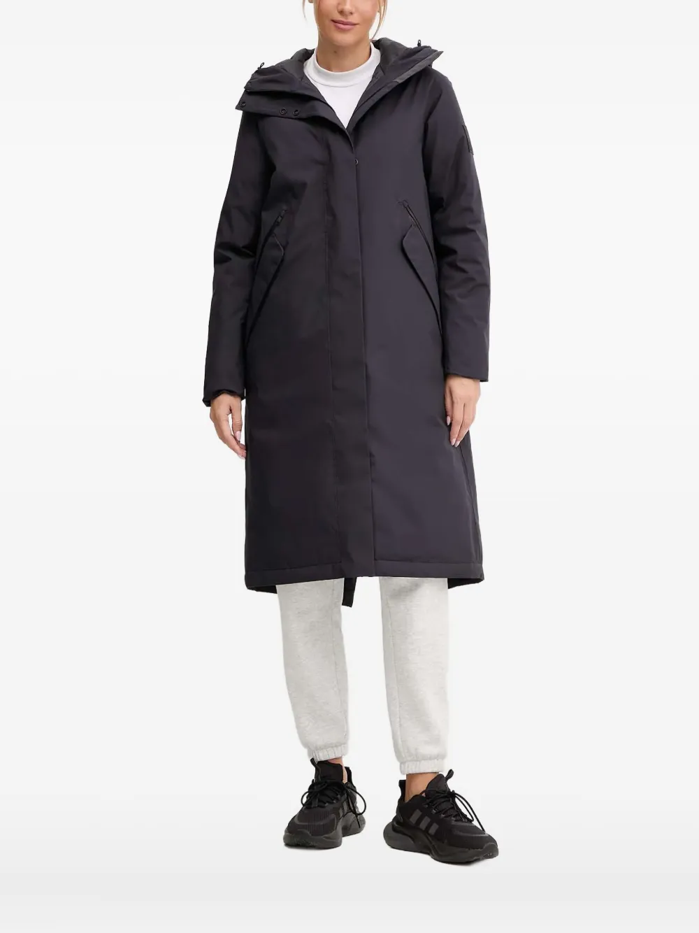Jack Wolfskin Brandenburger Hooded Parka In Black