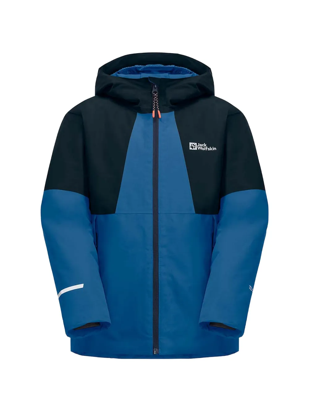 JACK WOLFSKIN colourblock hooded jacket - Blu