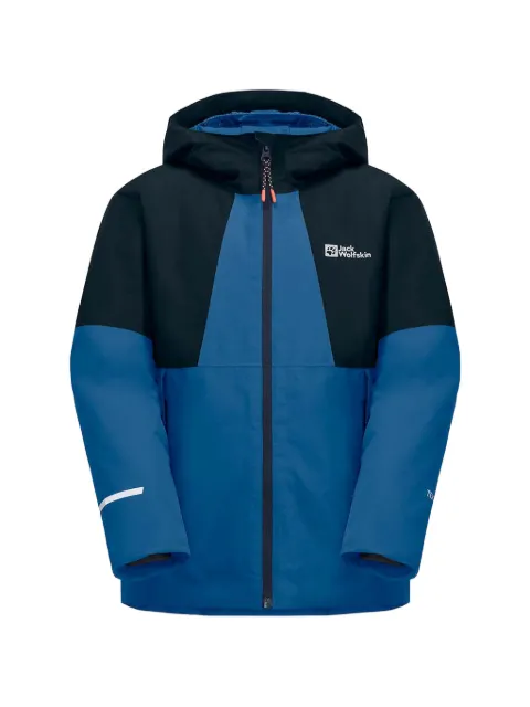 JACK WOLFSKIN colourblock hooded jacket