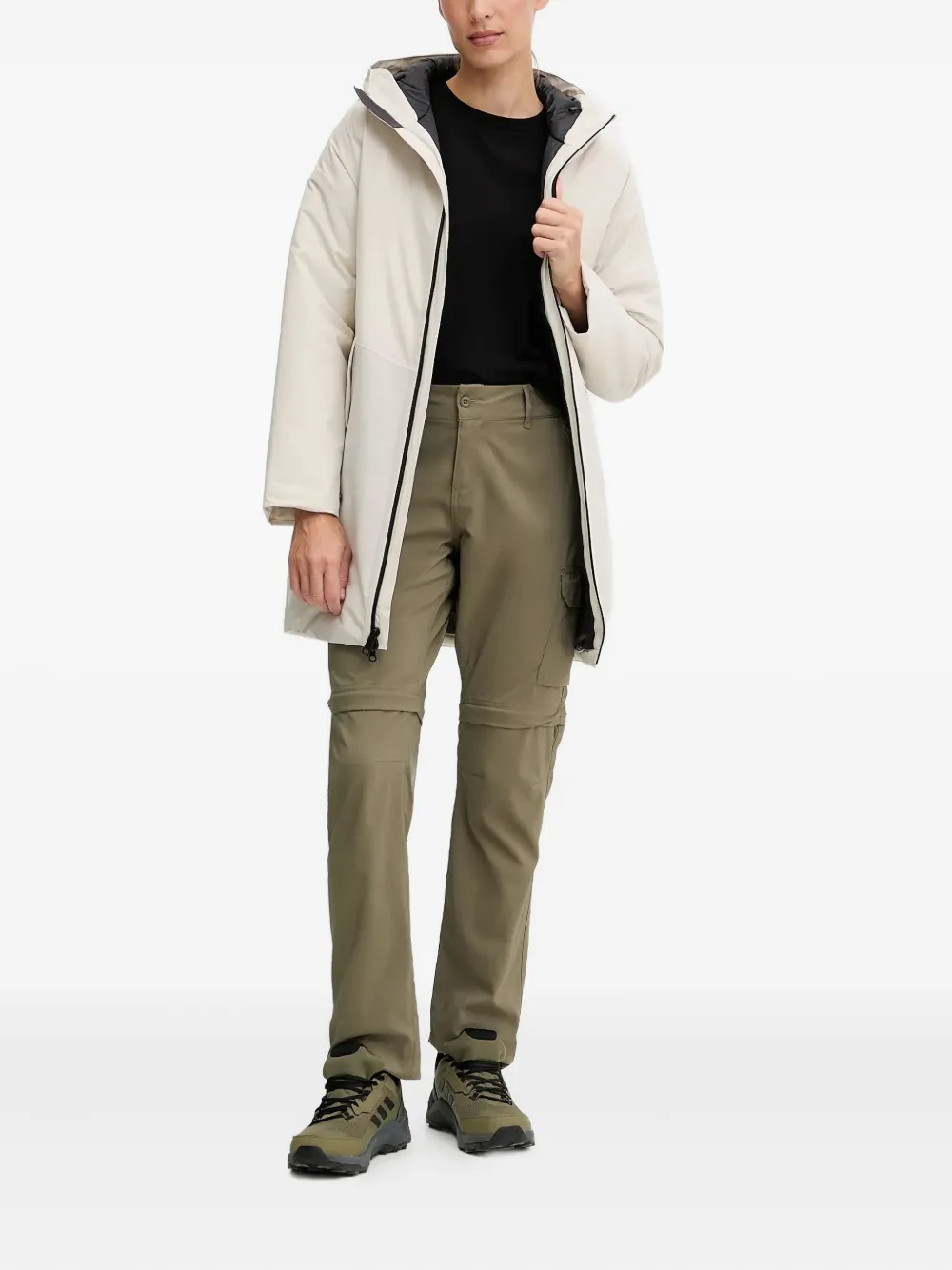 JACK WOLFSKIN Frost Haven jas met ritssluiting en capuchon Beige