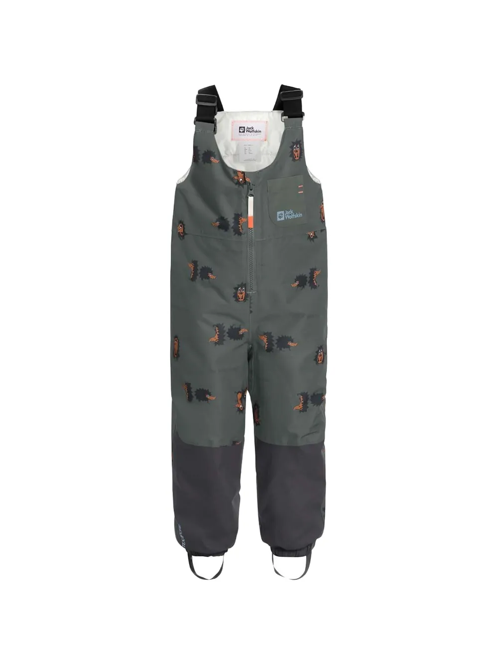 JACK WOLFSKIN graphic-print panelled dungarees - Grigio