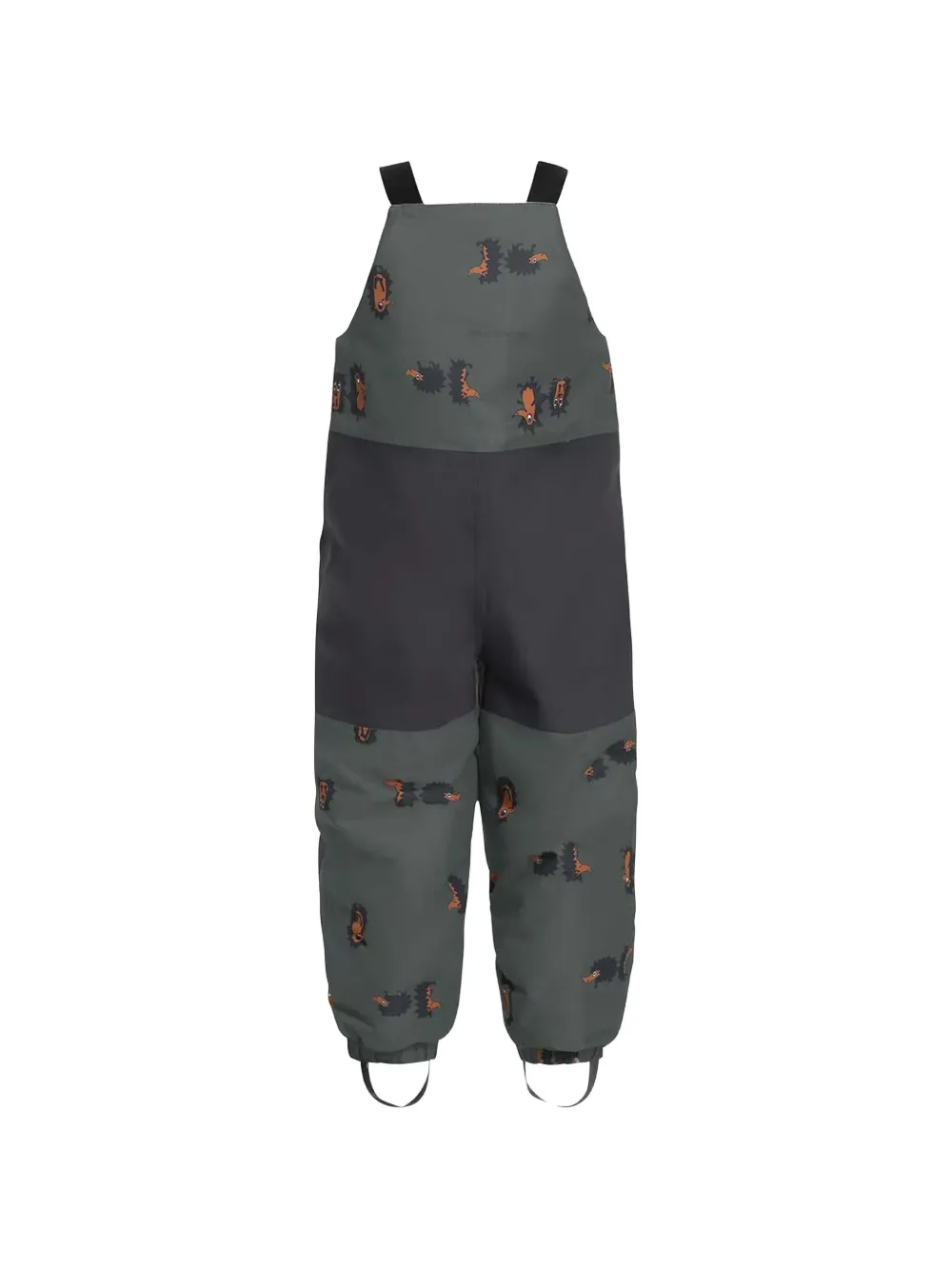 JACK WOLFSKIN graphic-print panelled dungarees Grijs