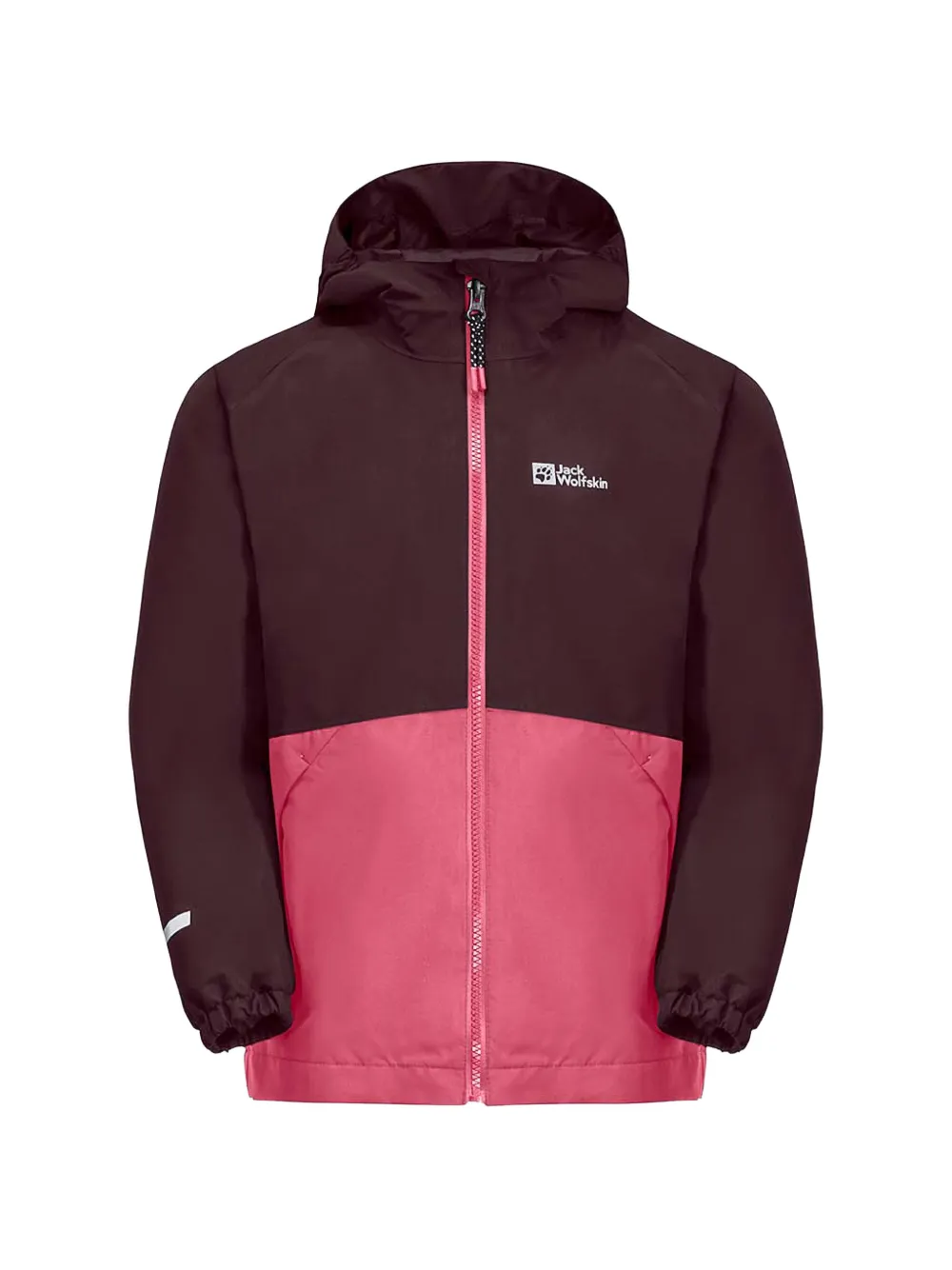 JACK WOLFSKIN hooded colourblock jacket - Rosa