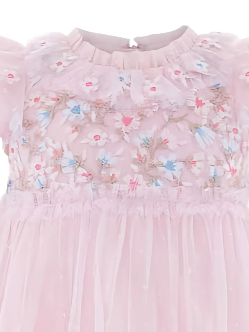 NEEDLE & THREAD KIDS Jurk met ruches - Roze