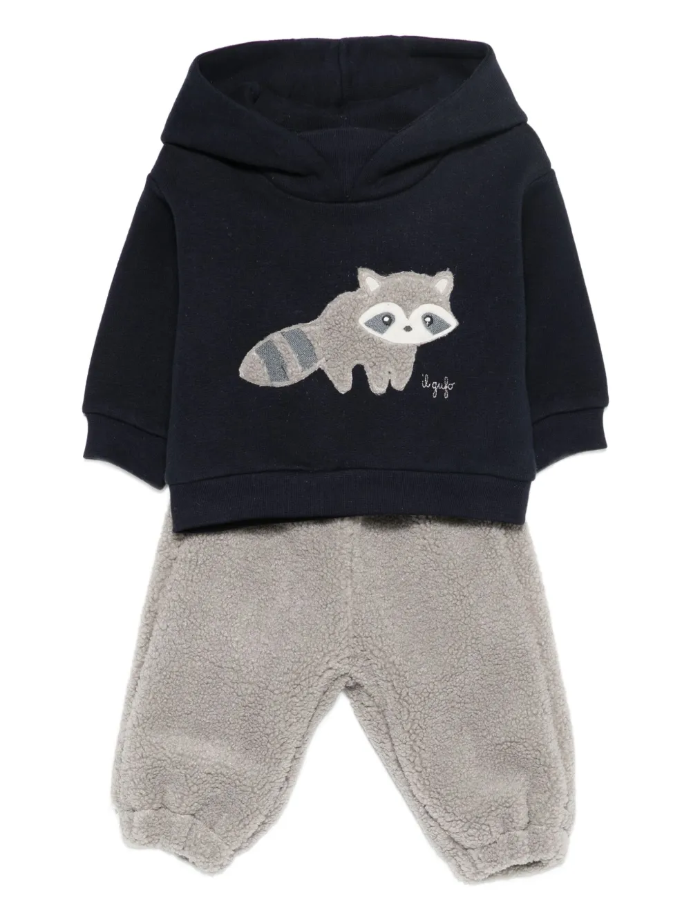 Il Gufo Appliqué hooded top - ブラック Il Gufo Appliqué hooded top - ブラック