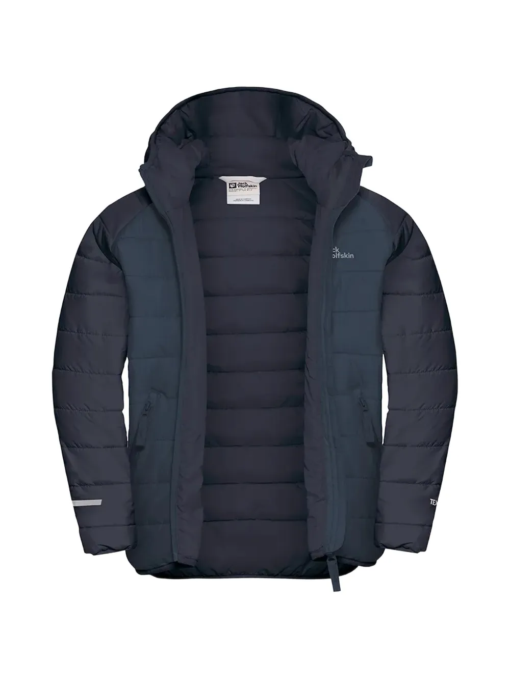 JACK WOLFSKIN Zenon gewatteerd jack met capuchon Blauw