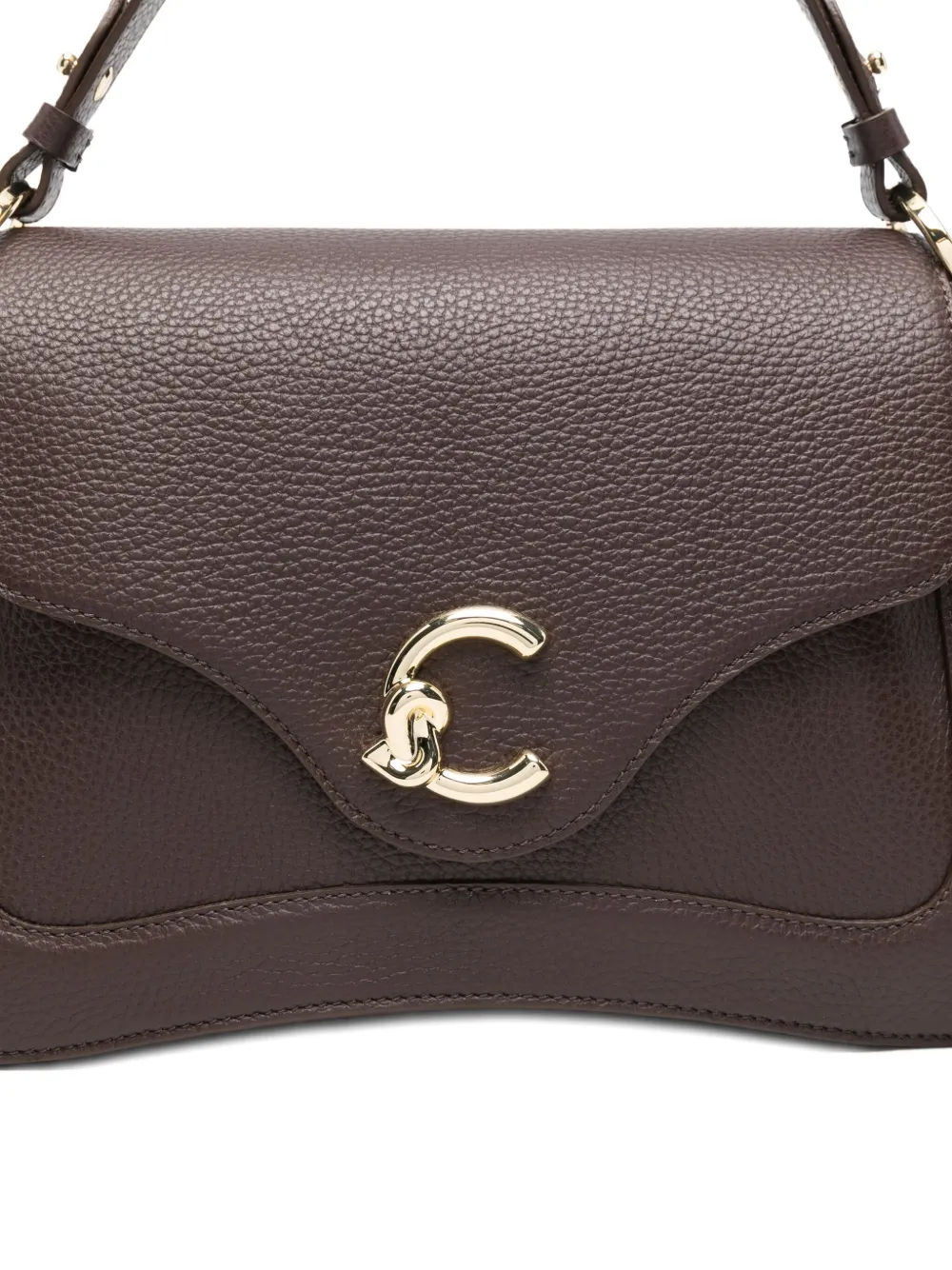 Coccinelle Shopper met logoplakkaat Bruin