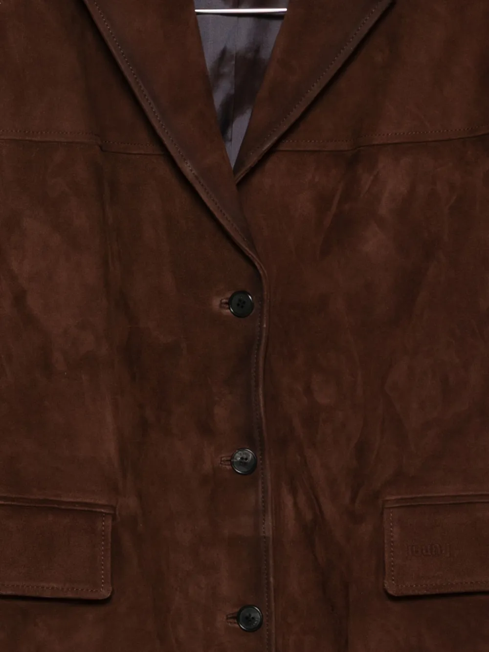 Juunj Notched-lapel Blazer In Brown