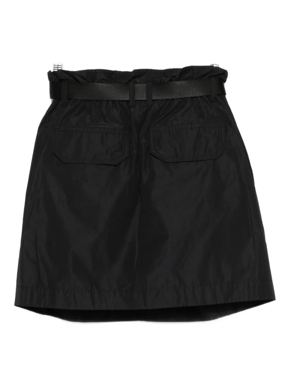 Juun.J belted straight skirt - Zwart