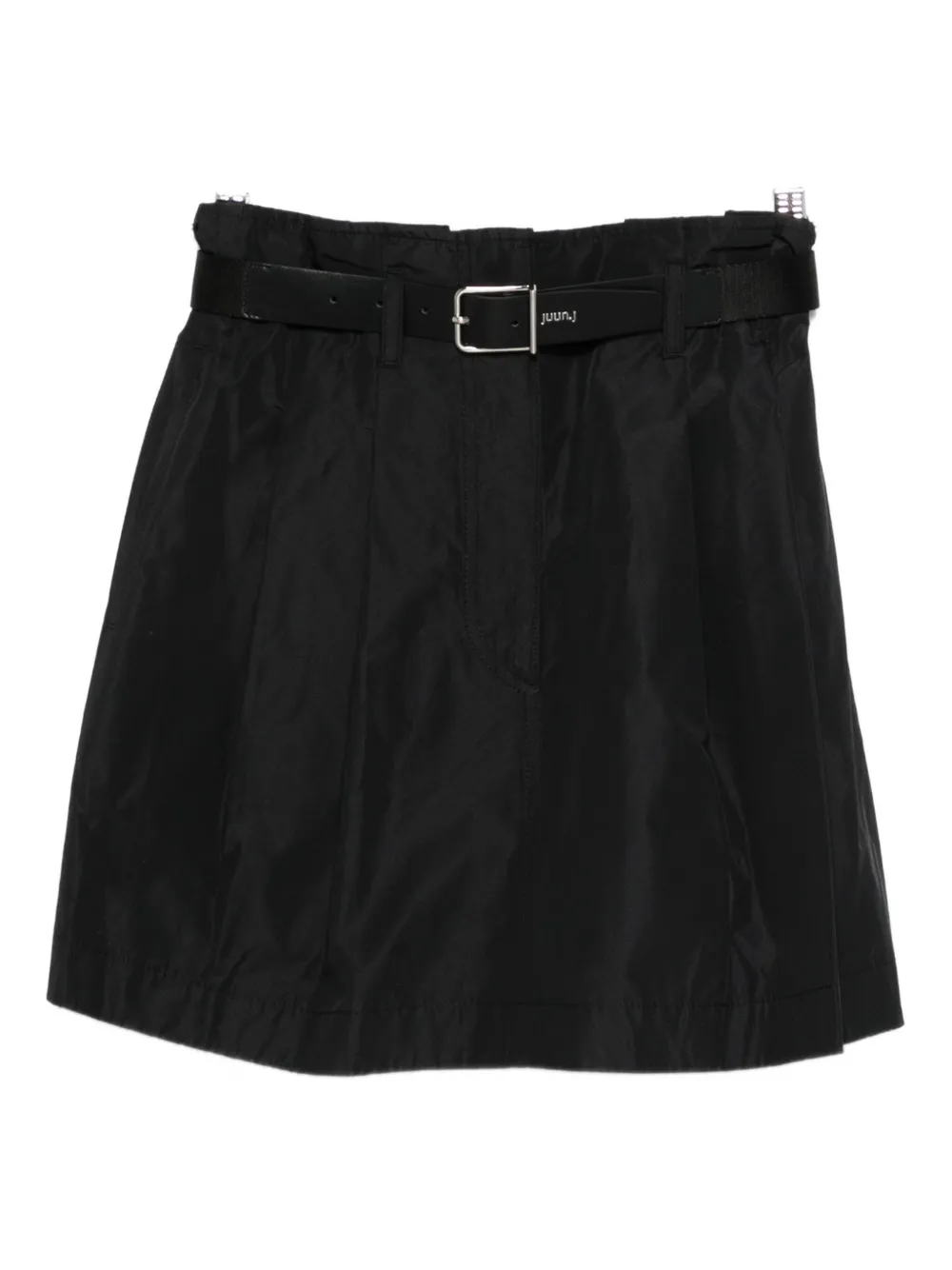 Juunj Belted Straight Skirt In Black