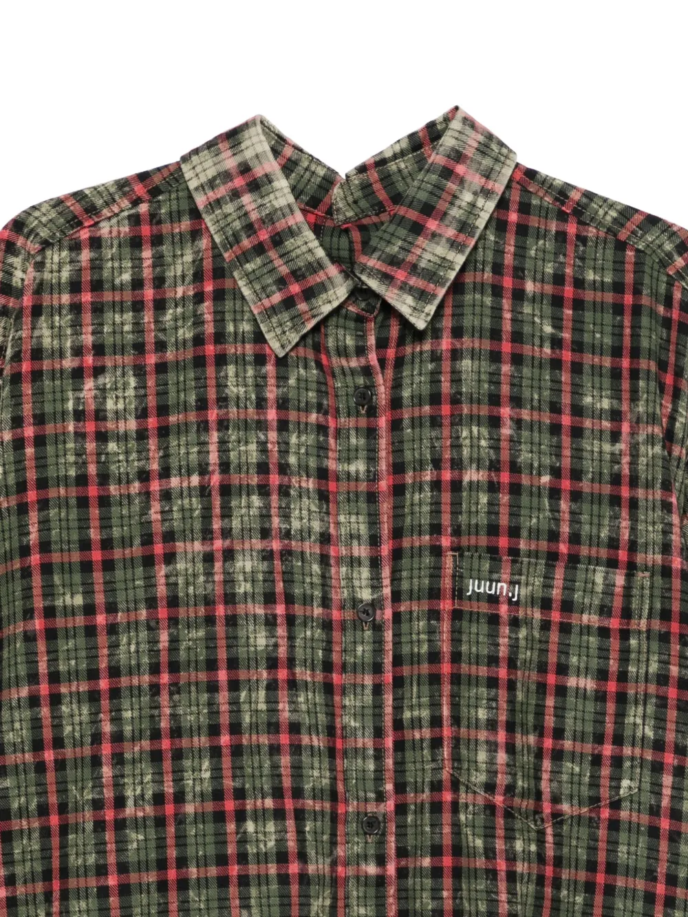 Juun.J Geruit blouse Groen