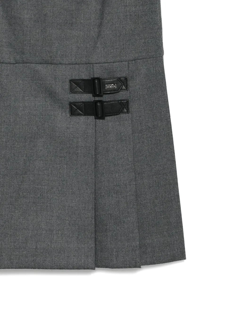 Juun.J Geplooide mini-jurk met gespdetail Grijs