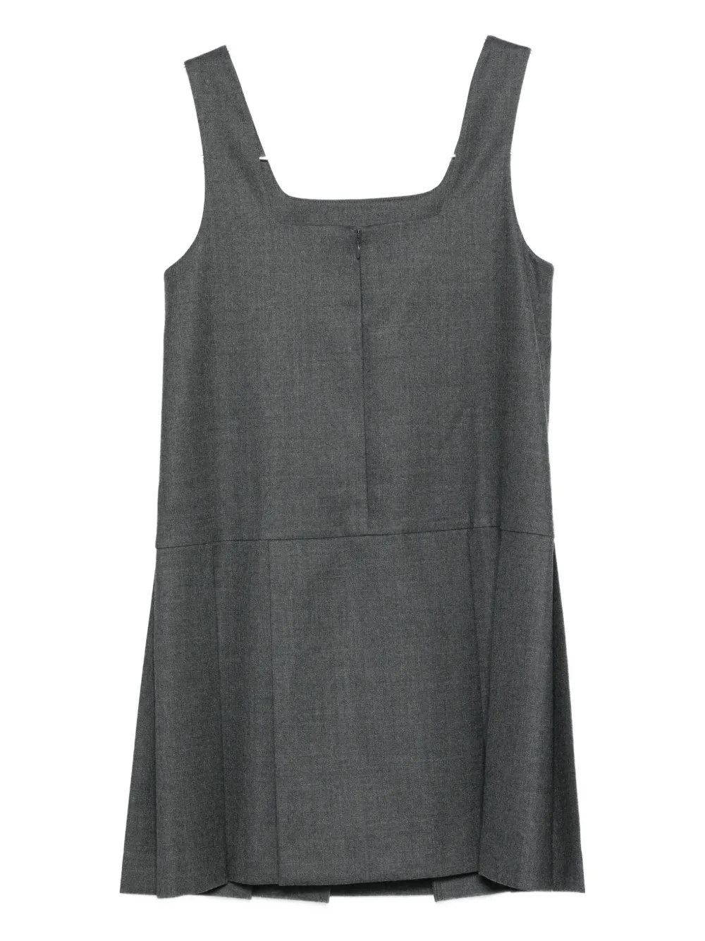Juun.J pleated buckle-detail mini dress - Grijs